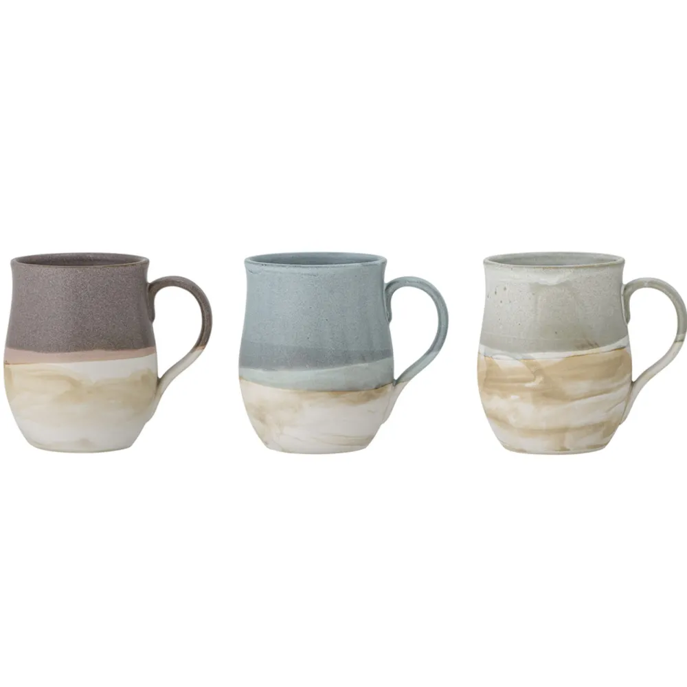 Bloomingville Ash Becher aus Steingut 3er