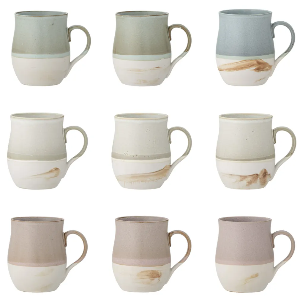 Bloomingville Ash Becher aus Steingut 3er