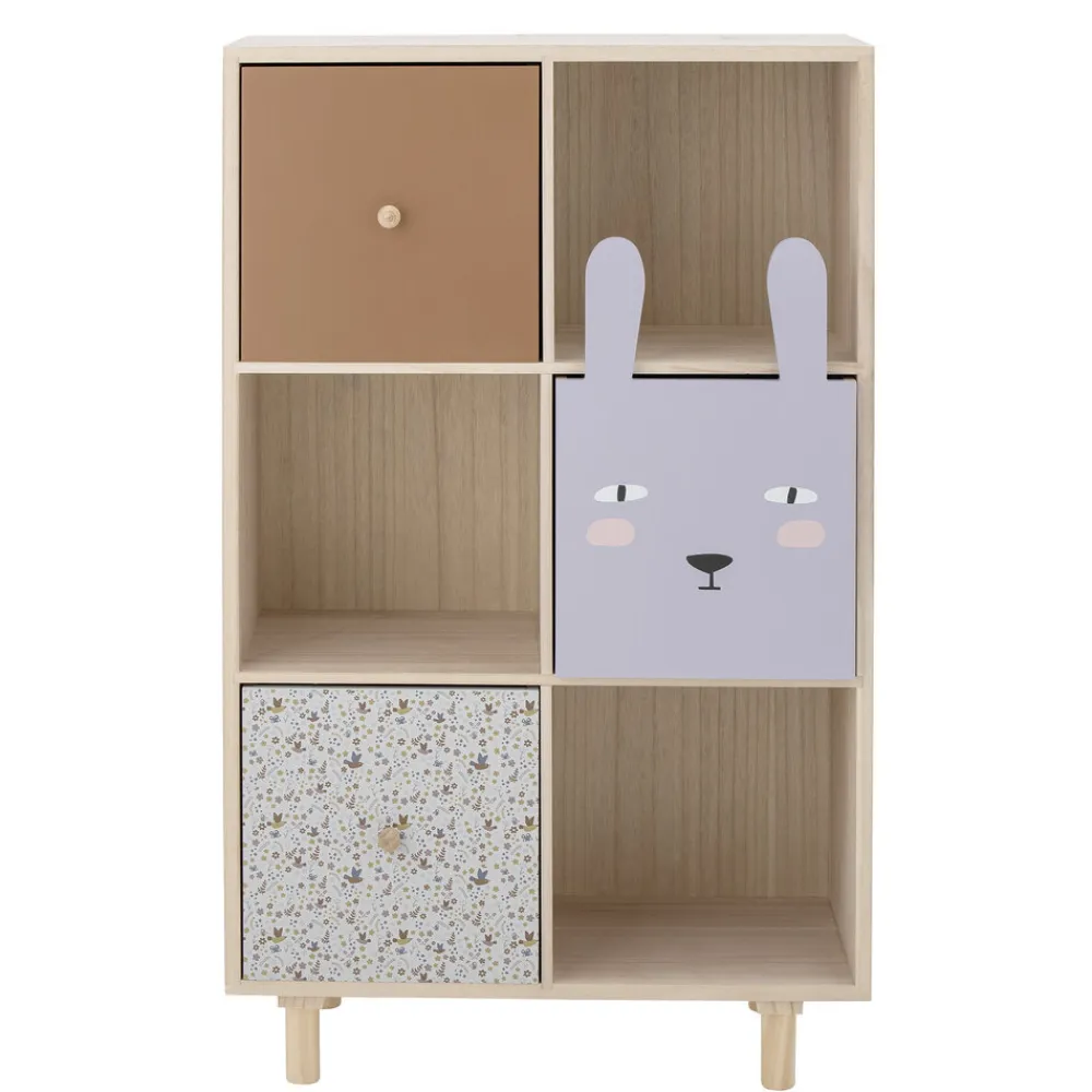 Bloomingville Calle Bücherregal mit Schubladen, Natur, Paulownia