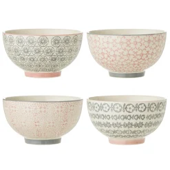 Bloomingville Cécile Schale, Rose, Steingut 4er-Set
