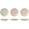Bloomingville Cécile Teller klein, Rose, Steingut 3er-Ser