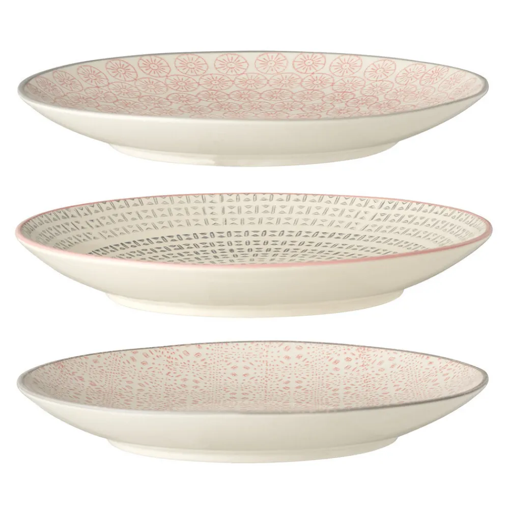 Bloomingville Cécile Teller klein, Rose, Steingut 3er-Ser