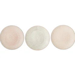 Bloomingville Cécile Teller, Rose, Steingut 3er-Set