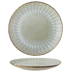 Bloomingville Fleur Teller groß, Natur, Steingut