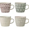 Bloomingville Karine Becher mit Henkel 4er, Steingut