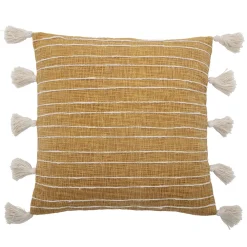 Bloomingville Kissen Emely, Gelb, Baumwolle