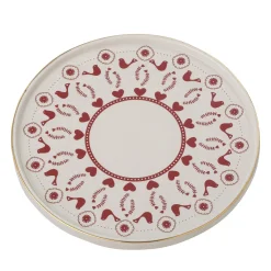 Bloomingville Kuchenplatte Jolly mit Fuß und Muster