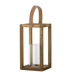Bloomingville Laterne mit Glas Lyra, Kiefer
