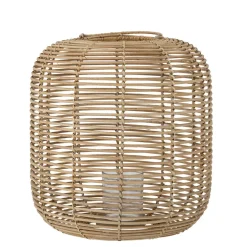 Bloomingville Laterne Nei mit Glas, Rattan