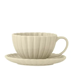 Bloomingville Latina Tasse mit Untertasse, Steingut