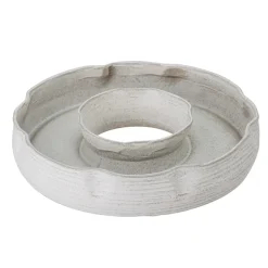 Bloomingville Leda Tablett aus Steingut, rund