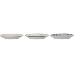 Bloomingville Maya Teller, Violett, Steingut 3er-Set