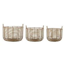 Bloomingville Mekkel Aufbewahrungskorb 3er Set Polyrattan