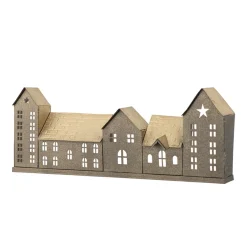 Bloomingville Noeli Teelichthalter Häuserfront Metall