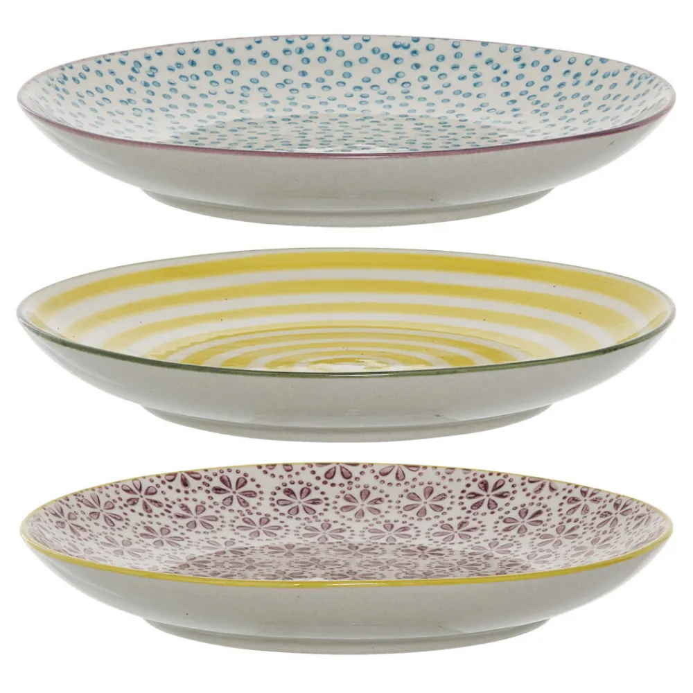 Bloomingville Patrizia Dessertteller, 3er, Steingut