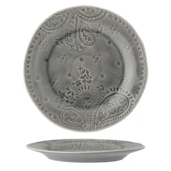 Bloomingville Rani Essteller, Grau, Steingut