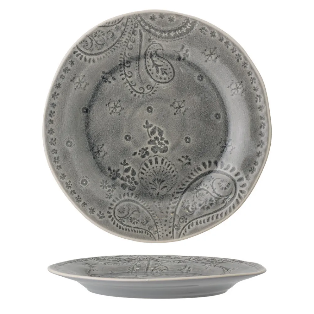 Bloomingville Rani Essteller, Grau, Steingut