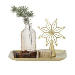 Bloomingville Sanga Tablett mit Teelichthaltern, Weihnachten, quadratisch