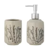 Bloomingville Seifenspender-Set Bea aus Steingut