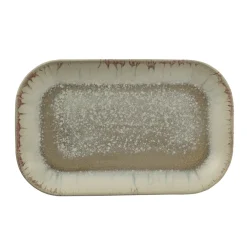 Bloomingville Servierplatte Heather braun, Steingut