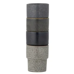 Bloomingville Stapelbarer Steingut Becher Ewan 4er-Set