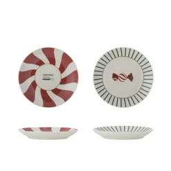 Bloomingville Yule Teller mehrfarbig aus Steingut