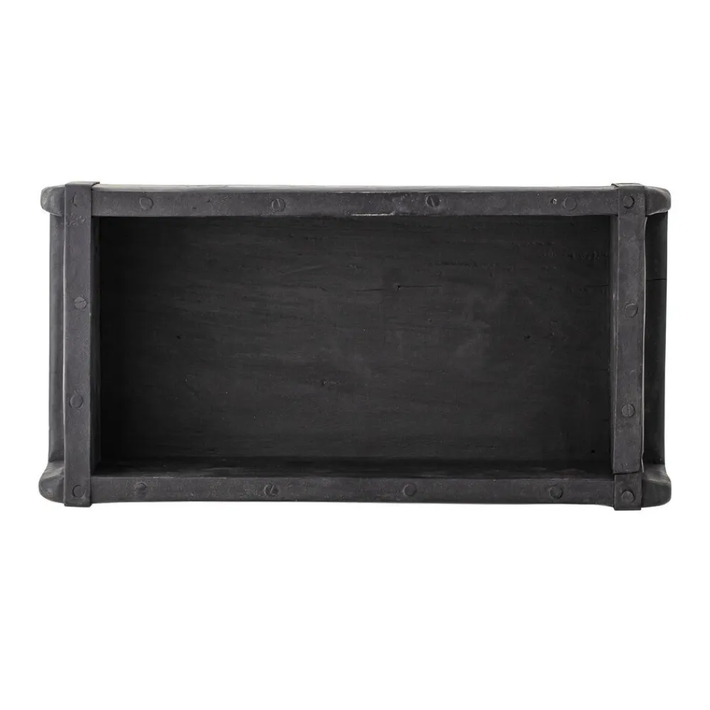 Bloomingville Ziegelform Black Box recyceltes Holz