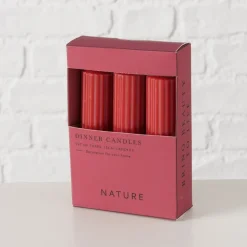 Boltze Dicke Stabkerzen Riffly Ø 3,5 cm, 3er Set