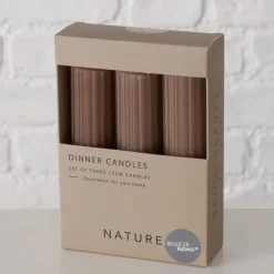 Boltze Dicke Stabkerzen Riffly Ø 3,5 cm, 3er Set