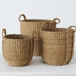 Boltze 3er Set Korb Sophy aus Seegras