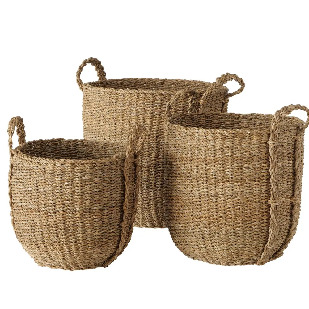 Boltze 3er Set Korb Sophy aus Seegras