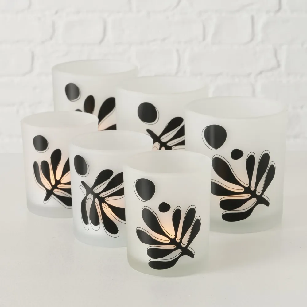 Boltze 2er Set Teelichtglas Matty