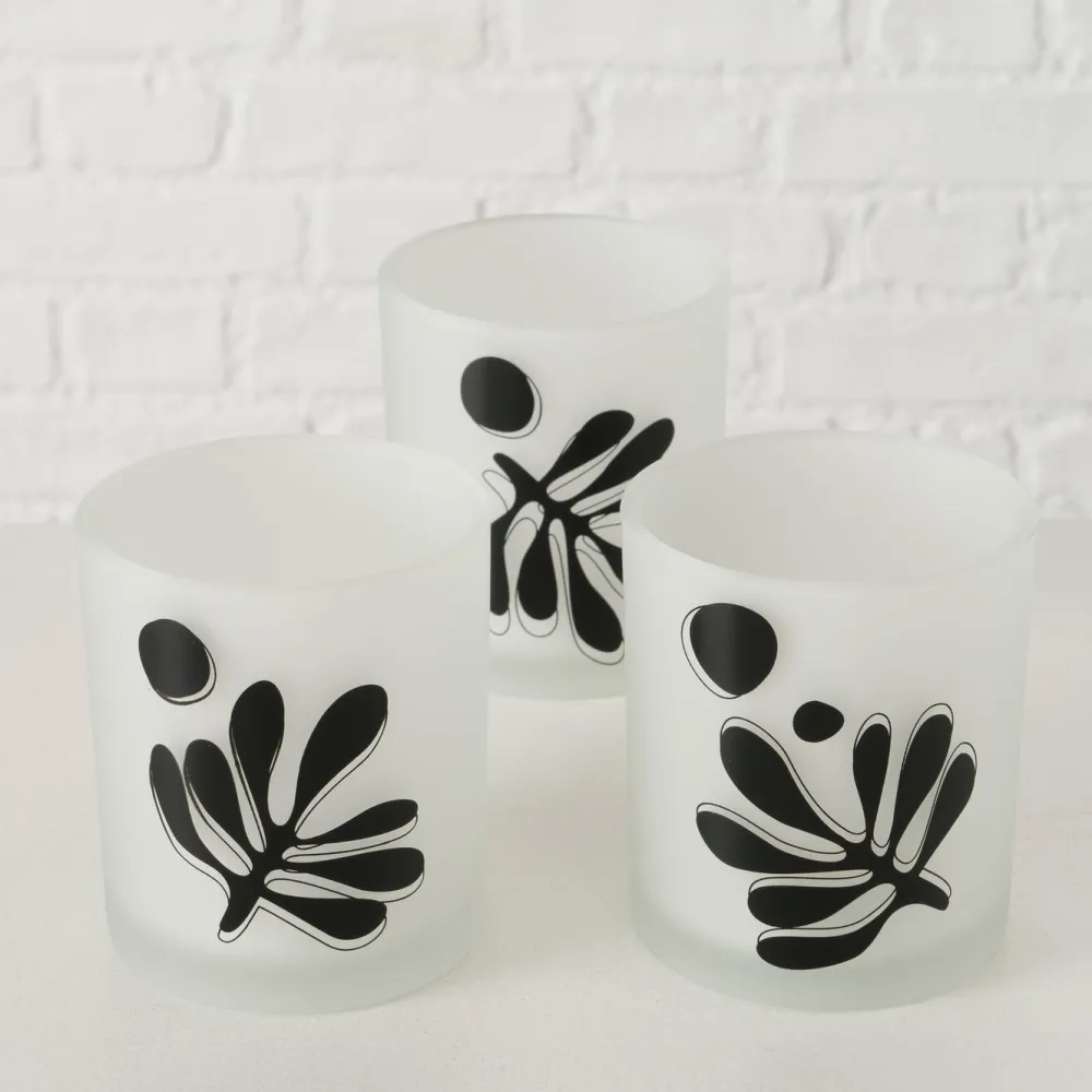 Boltze 2er Set Teelichtglas Matty