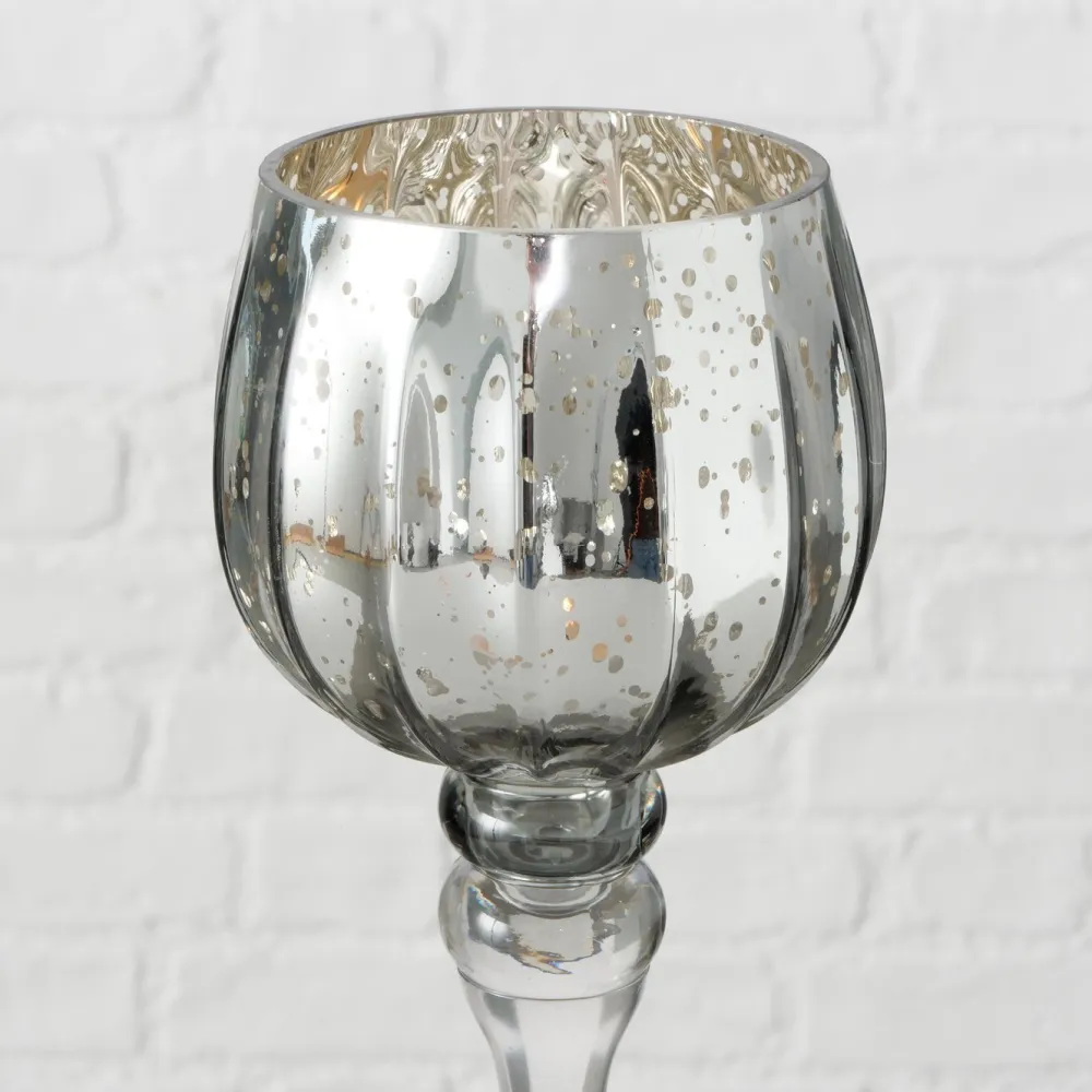 Boltze 3er Set Windlicht Manou silber