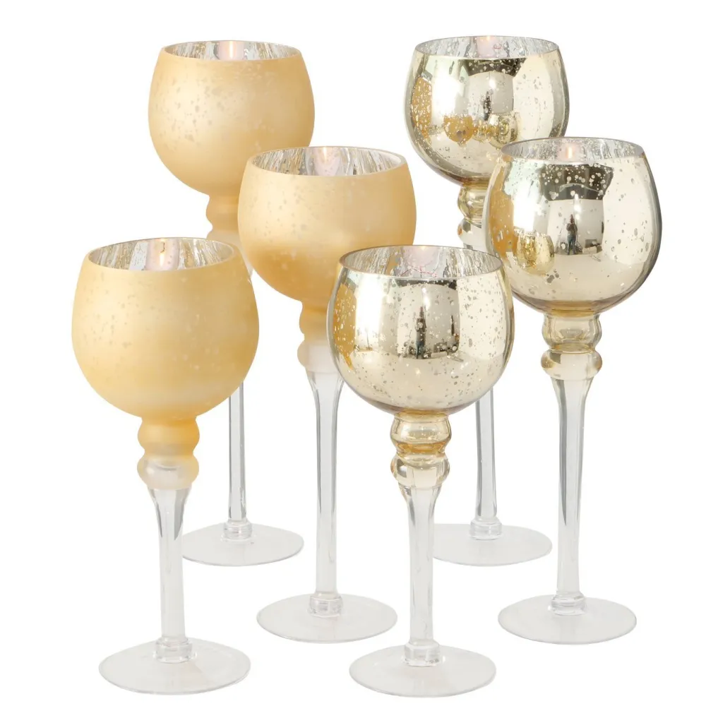 Boltze 3er Set Windlicht Manou silber