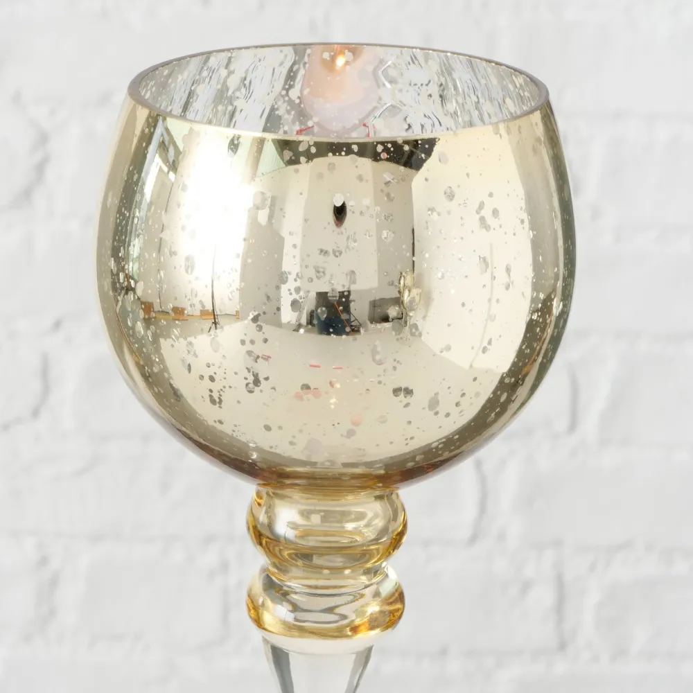 Boltze 3er Set Windlicht Manou silber