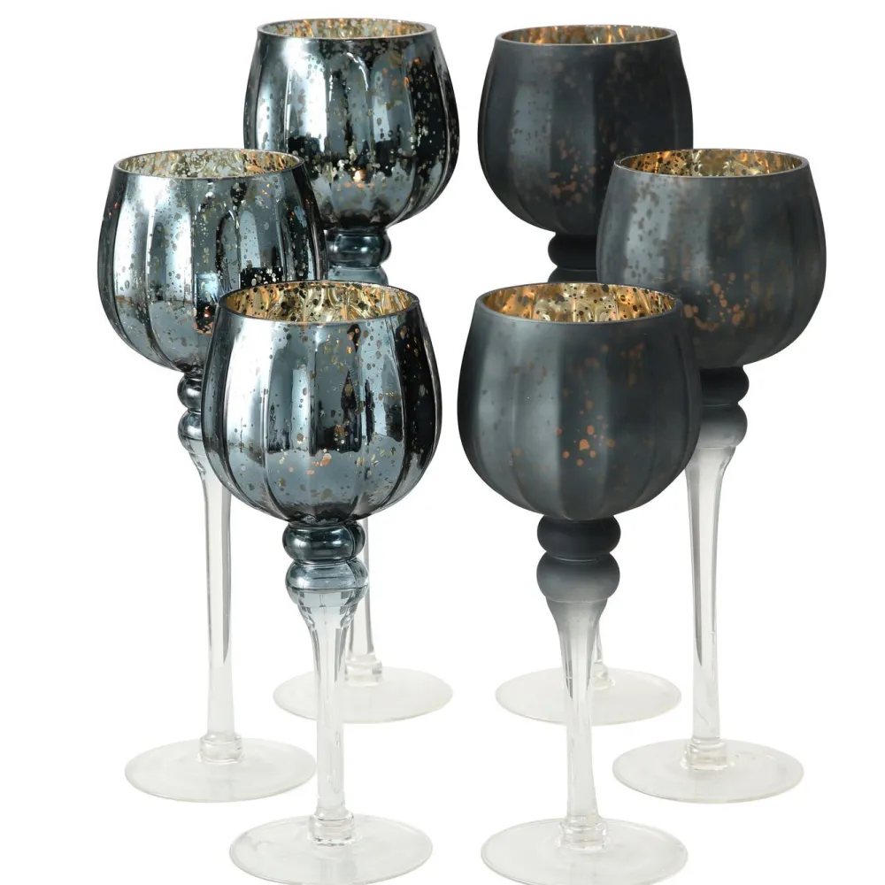 Boltze 3er Set Windlicht Manou silber