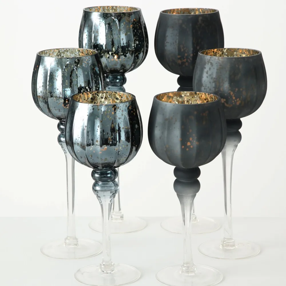 Boltze 3er Set Windlicht Manou silber