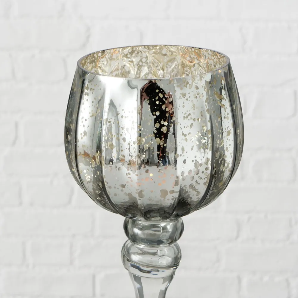 Boltze 3er Set Windlicht Manou silber