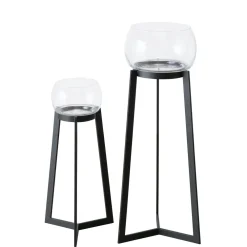 Boltze 2er Set Windlicht Sola mit Ständer