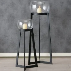 Boltze 2er Set Windlicht Sola mit Ständer