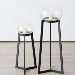 Boltze 2er Set Windlicht Sola mit Ständer