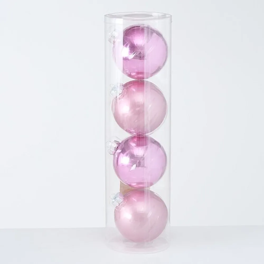 Boltze Große Weihnachtskugeln Ø 10 cm, 4 tlg