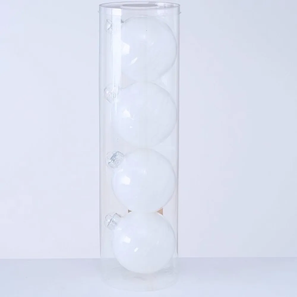 Boltze Große Weihnachtskugeln Ø 10 cm, 4 tlg