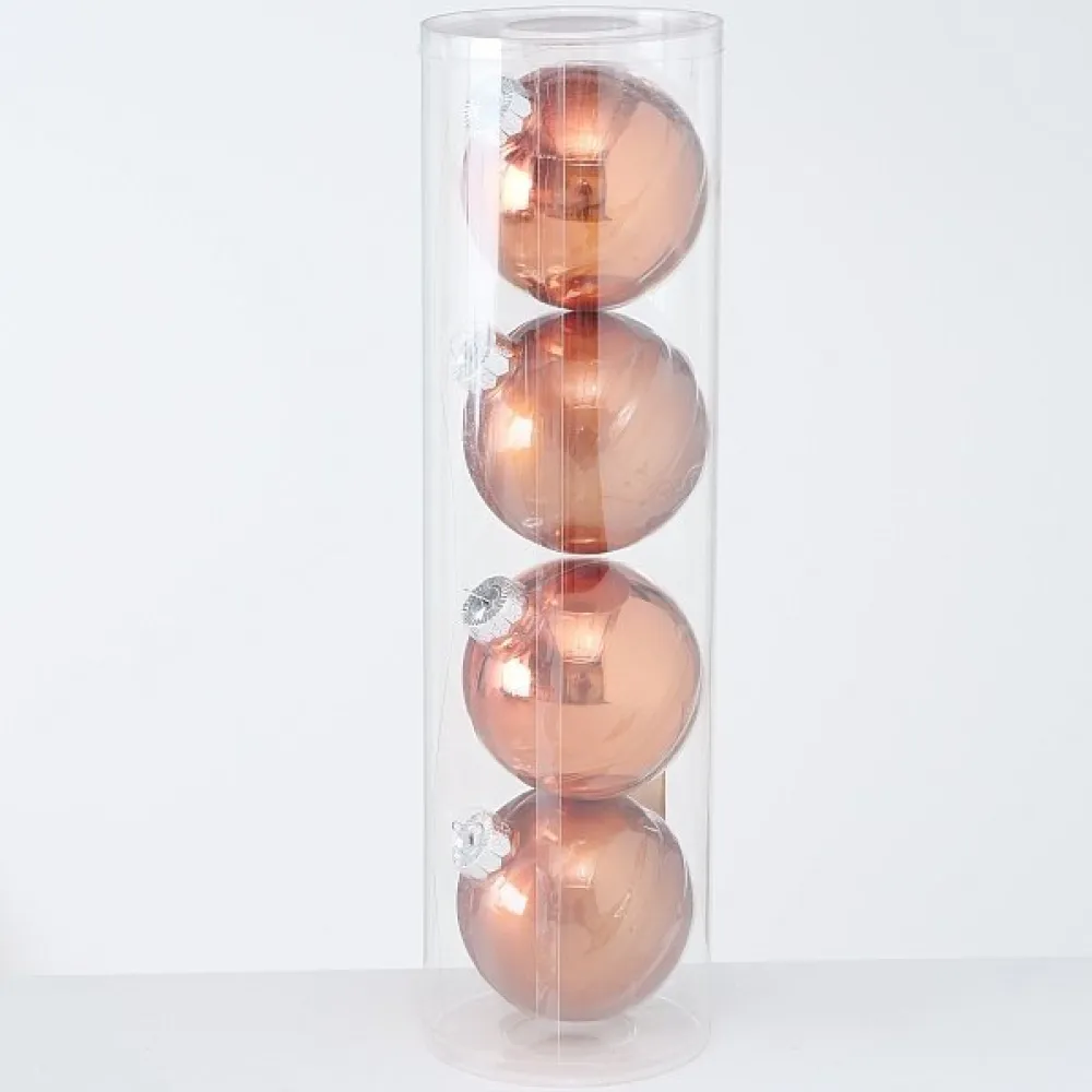 Boltze Große Weihnachtskugeln Ø 10 cm, 4 tlg