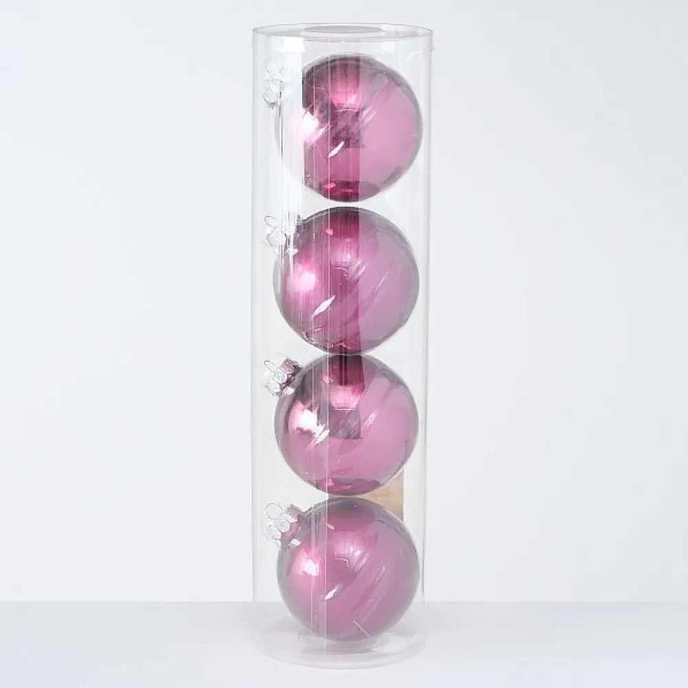 Boltze Große Weihnachtskugeln Ø 10 cm, 4 tlg