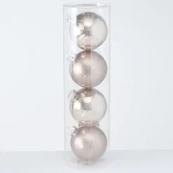 Boltze Große Weihnachtskugeln Ø 10 cm, 4 tlg