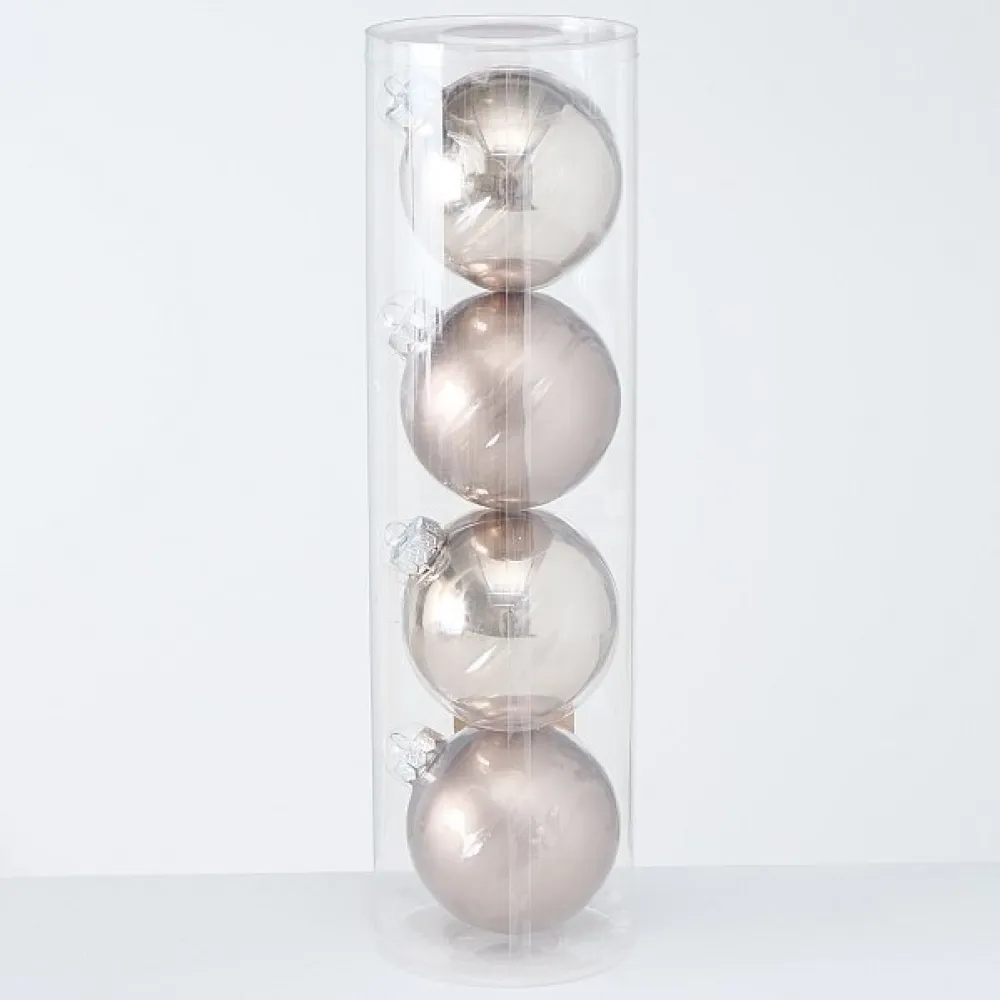 Boltze Große Weihnachtskugeln Ø 10 cm, 4 tlg