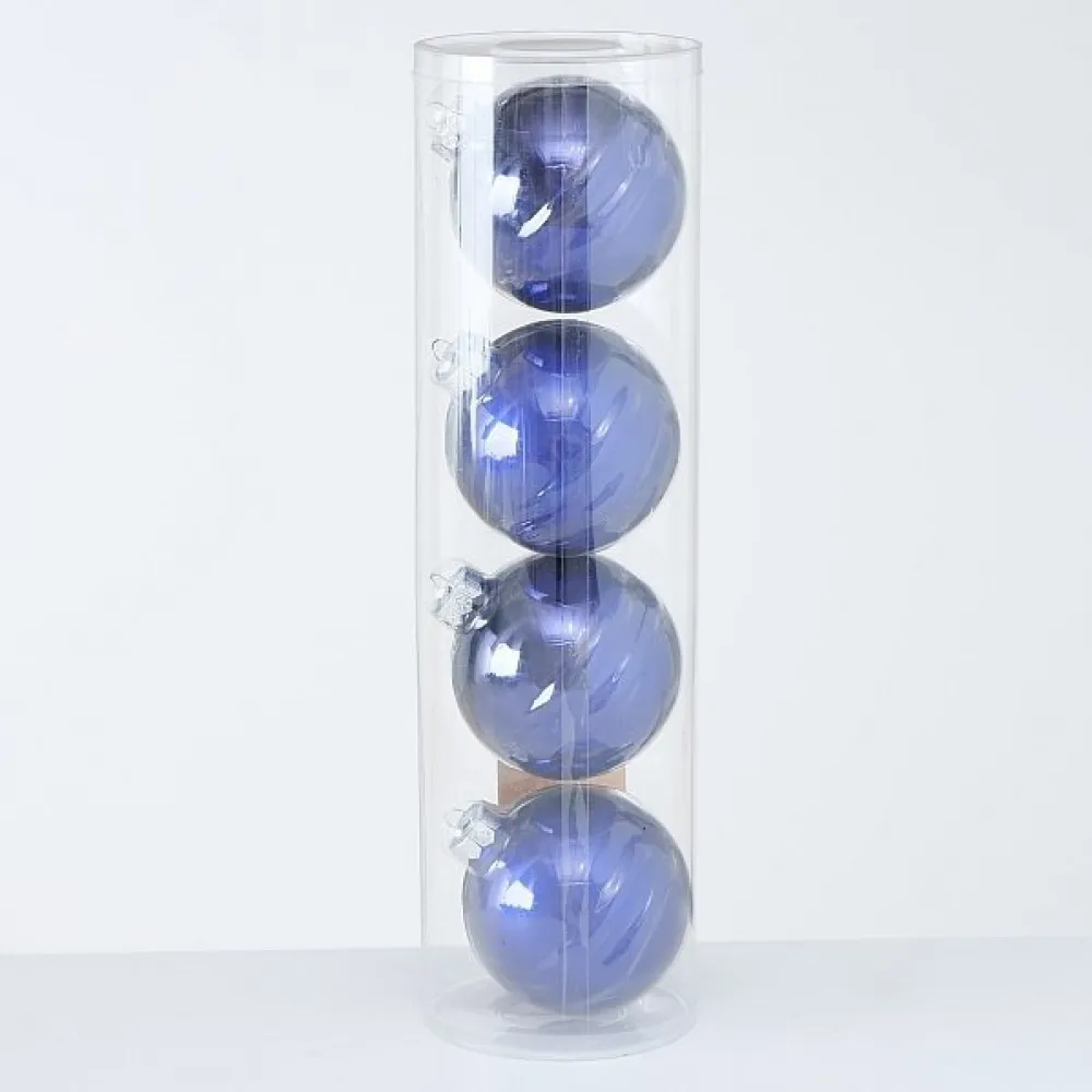 Boltze Große Weihnachtskugeln Ø 10 cm, 4 tlg