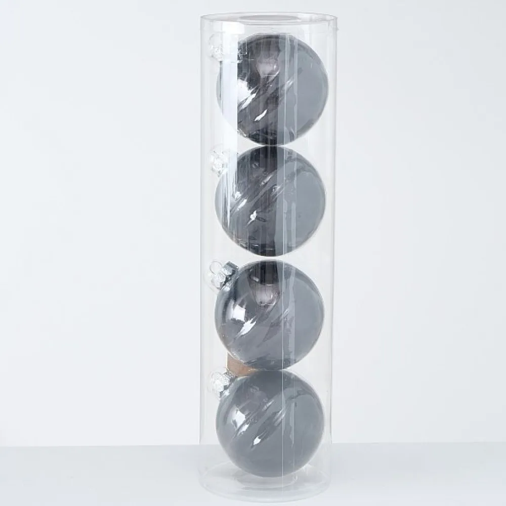 Boltze Große Weihnachtskugeln Ø 10 cm, 4 tlg